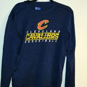 NBA Blue Long Sleeve Tee with Graphic Design